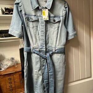 Chelsea & Violet Light Blue Denim jumpsuit dress